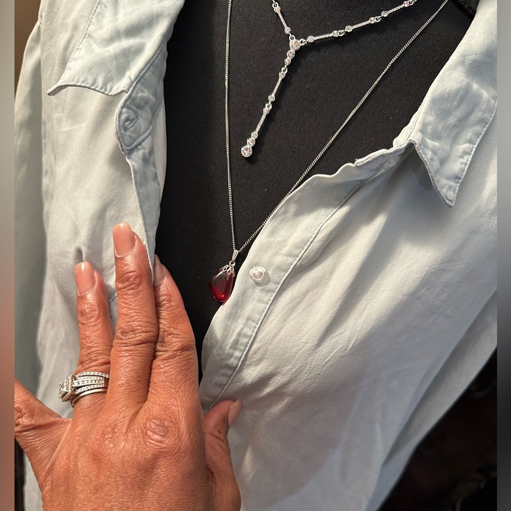 NWOT light blue Oxford, button-down, long sleeve tea - Picture 8 of 9